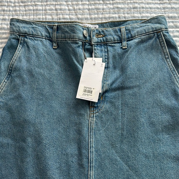 Long straight skirt, very lighted denim - Picture 2 of 5